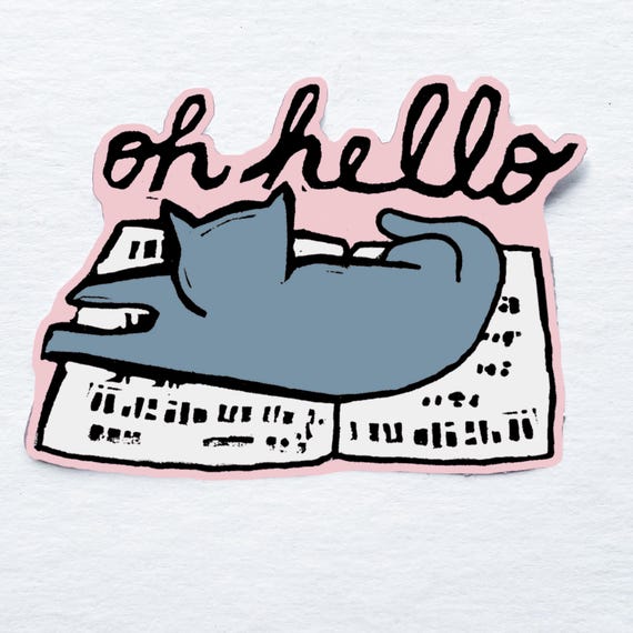 Hello Cats vinyl sticker