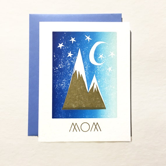Mom Mountain letterpress card