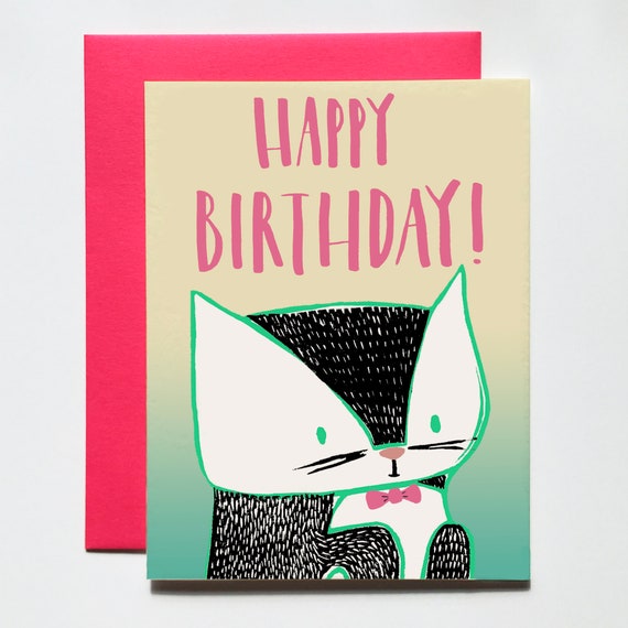 Happy Birthday Kitty greeting card