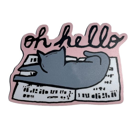 Hello Cats vinyl sticker