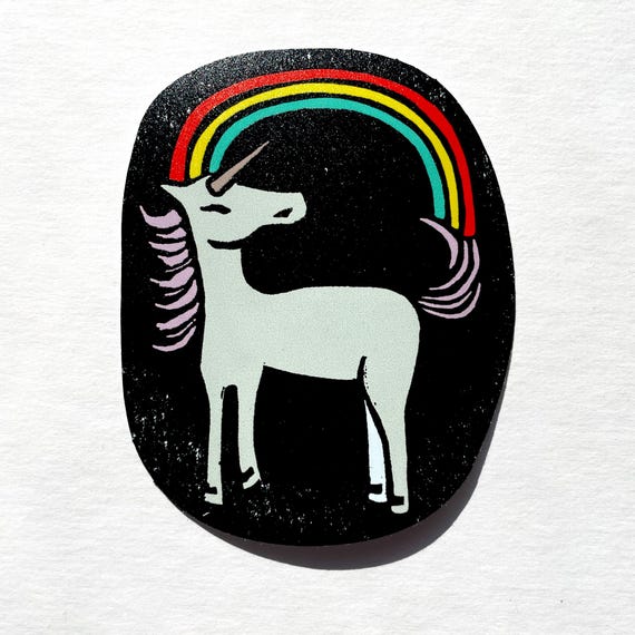 Unicorn rainbow cute vinyl sticker | sticker for water bottle | laptop sticker | phone case sticker