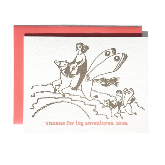 Thanks Mom letterpress card