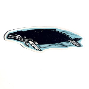 Humpback whale vinyl sticker | sticker for water bottle | laptop sticker | phone case sticker
