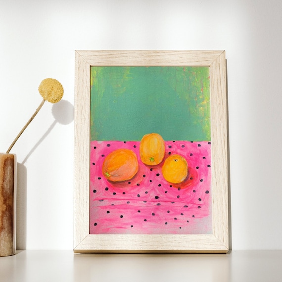Oranges | Still Life Watercolor print | 11x14 print | Unframed art print