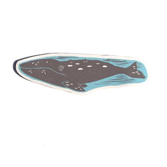 Grey whale vinyl sticker