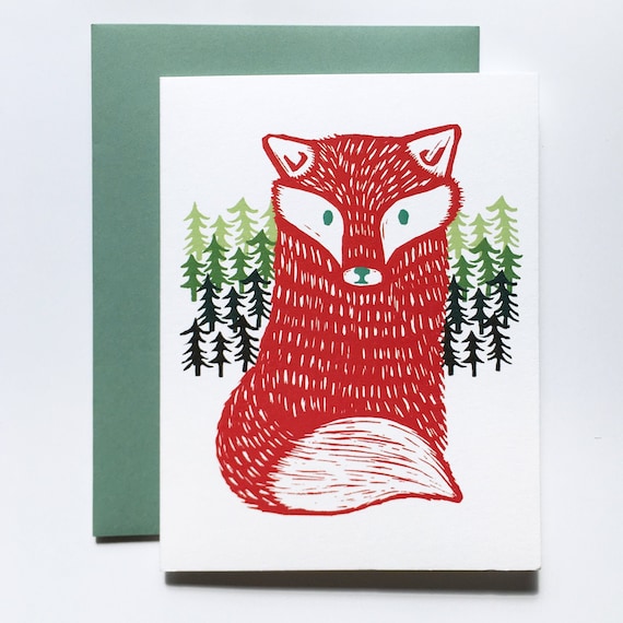 Winter Fox Greeting Card