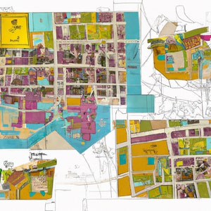 シゾイド地図作成 - パリ、バルセロナ、ムンバイ (ポール・パティンソン & DALL_E、マップ 9/13)