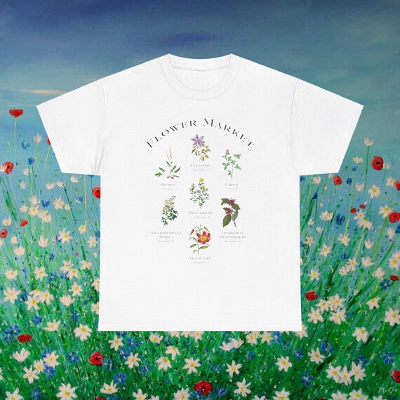 BTS OT7 Member Birthday Flower Shirt Bangtan Floriography Tee RM Jin SUGA Jhope Jimin V Jungkook Bday Kpop Fan Gift 100 Cotton Etsy Canada