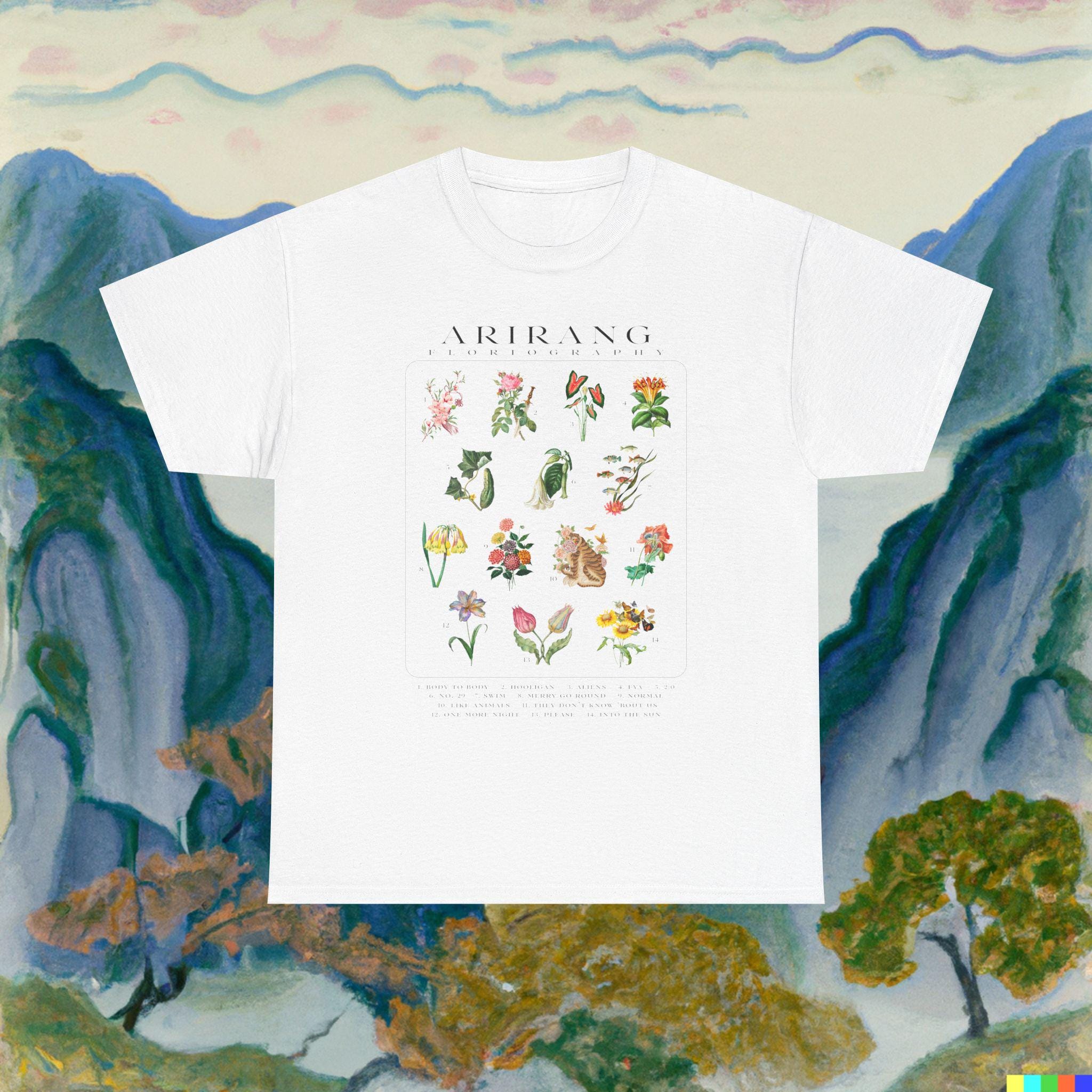 BTS Arirang Floriography Cotton T-shirt, Arirang Album Merch, BTS