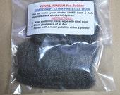 Silver SOLDER Finish help. Steel Wool to Remove Specks and Marks left by Soldering Iron. Instructions on how to finish and Shine Solder.