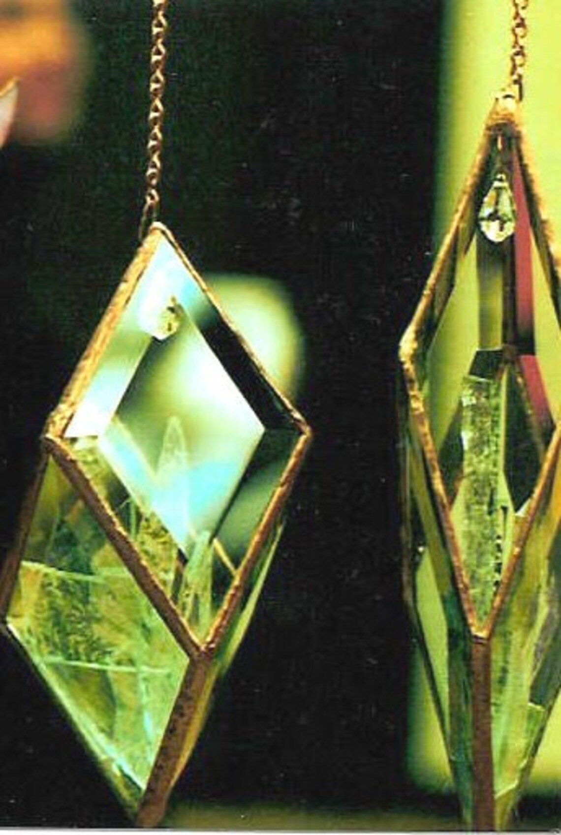SMALL Hanging Prism Kit 5 Clear Glass 13/4 X 3 Diamonds Etsy