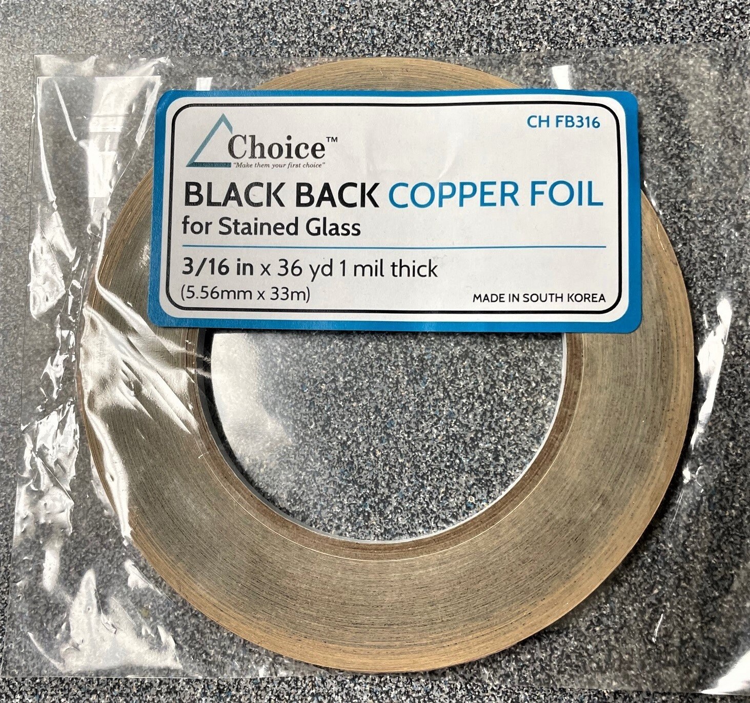 Copper Foil Silver Back by Edco, 5/32 Wide, 36 Yard Roll for Stained Glass,  Made in USA 