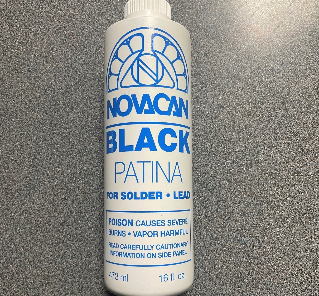 16 Oz Novacan Black Patina For Lead & Solder - Stained Glass Supplies
