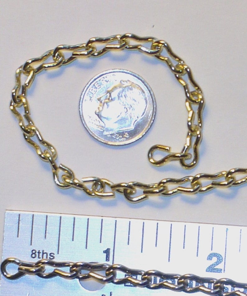 18 Gauge Jack CHAIN 5 Feet Shiny Brass Plated Jack Chain. Etsy