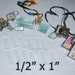 30 Pack Tiny Charm size - 1/2 x 1 Inch Rectangles - Clear Pendant Glass for Collage Altered Art Soldered Jewelry.