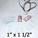 30 Pack 1 x 1-1/2 Inch Rectangles - Clear Pendant Glass for Collage Altered Art Soldered Jewelry.