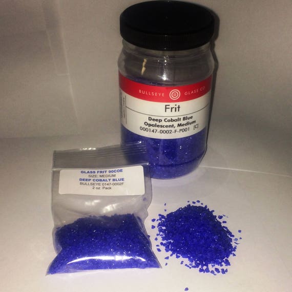Bullseye COE 90 Glass Fusing Frit 2 Oz DEEP Cobalt BLUE Etsy