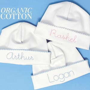 Personalized Newborn Baby Hat Custom Baby Hat Coming Home Hat Hospital Baby Name Hat Baby Gift Embroidered Gender Reveal Hat Photo Prop