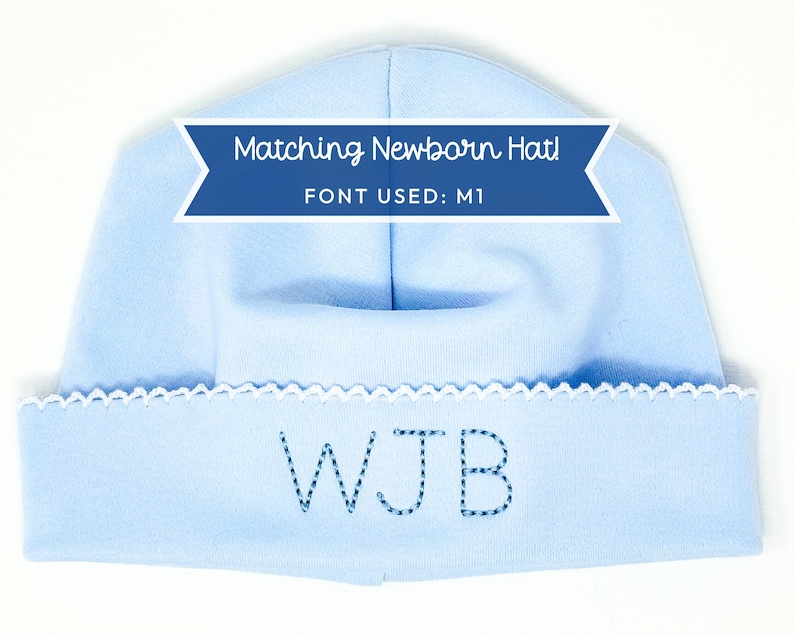 Custom Made Baby Gown Personalized Coming Home Outfit Baby Shower Gift Organic Cotton Light Blue Sleeper Special Occasion Wear Newborn Size Option Quality Construction Beautiful Matching Hat Set Soft Knit Material Curved Neckline Design