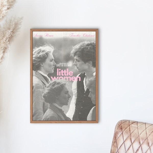 Vintage Inspired Aesthetic Little Women 2019 Poster - Timothee Chalamet, Saoirse Ronan