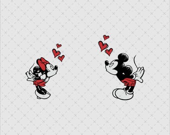 Valentines Mouse Friends PNG, Matching Family Trip, Squad Shirts (Digital Download)