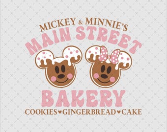 Lebkuchen-Maus-Paar-Bäckerei-Svg, sofortiger Download Png-Svg, Feiertags-Shirt-Druck, Weihnachtsfamilient-stück