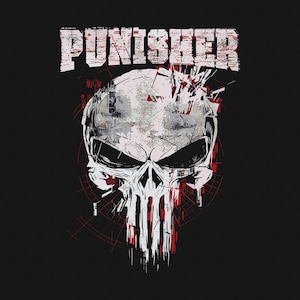 Retro Punisher Png Svg, Punisher Sublimacja Projekt, Avengers png - Superhero Png Svg, Daredevil Punisher Png Svg, Cyfrowe Natychmiastowe Pobieranie