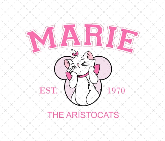 Marie Cat Png, Aristocats Shirt Design, Instant Download, Sublimation File, Fan Art Tee Print