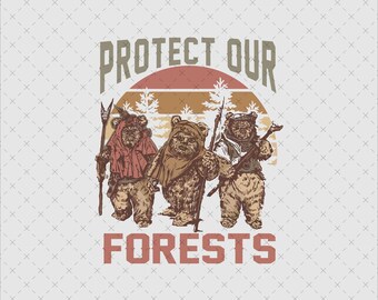 Space Bear Forest Protector PNG SVG (Digital Download)
