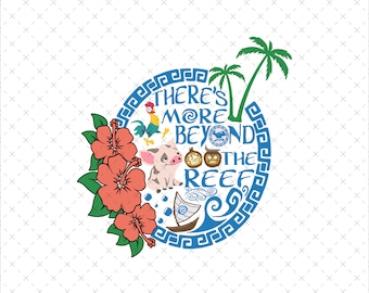 Retro Moana 2 PNG SVG, Heihei Pua, Digital File