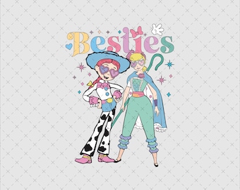 Besties Toy Story Jessie & Bo Peep PNG SVG, Girls Squad (Digital File)