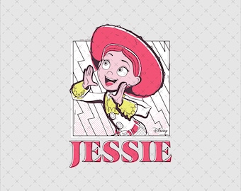 Jessie Toy Story Retro PNG SVG, Instant Download druckbare, T-shirt Becher Aufkleber Kunst