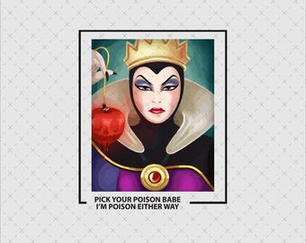 Evil Queen PNG, Snow White Villain, Digital File