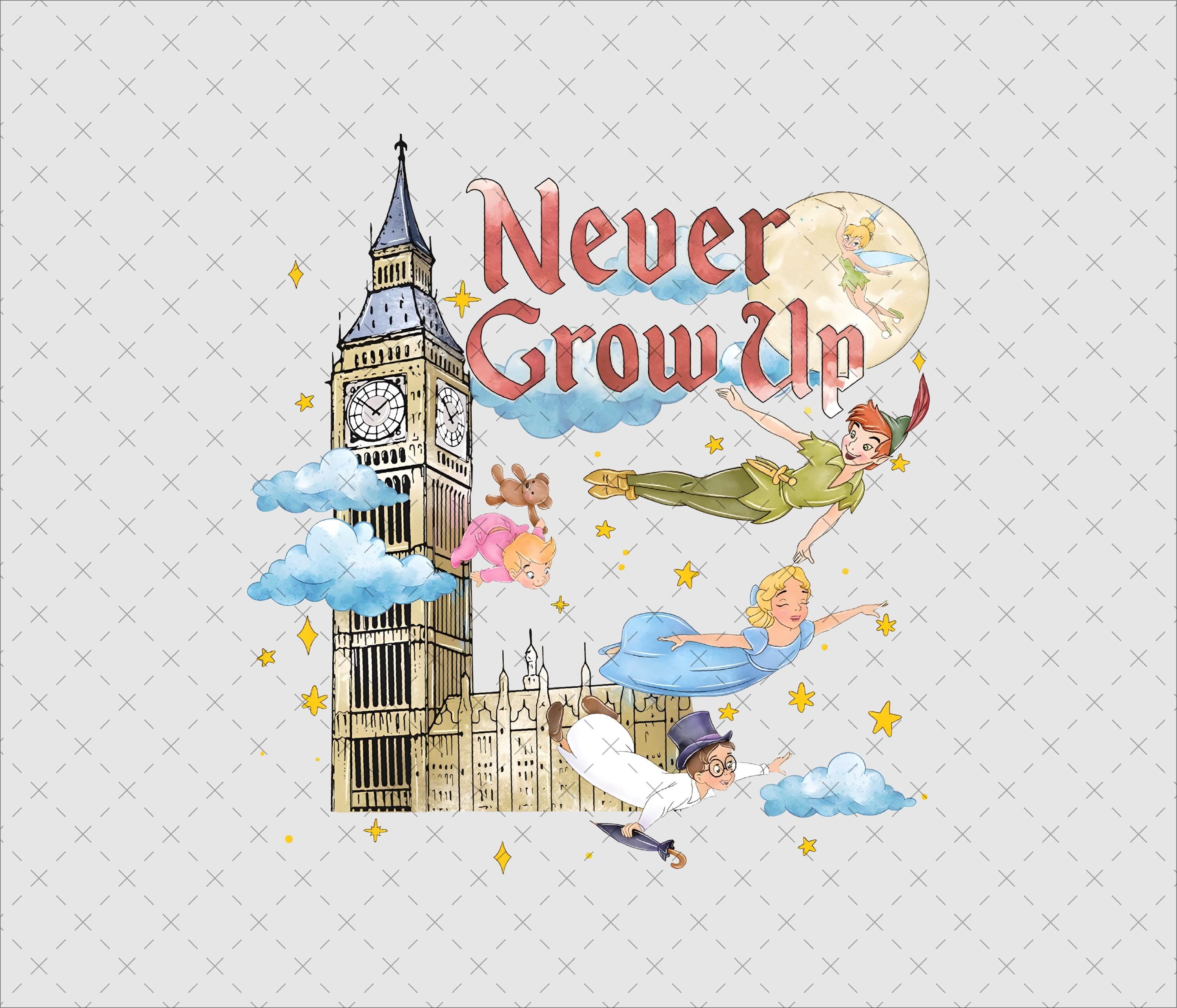 Never Grow Up, Never Grow Up Png, PngFile For Print, Kid Shirt Png, Peter Pan Png, Peter Pan Png, Peter Pan Birtday Png, Digital File