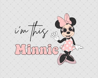 Retro Minnie Mouse SVG, Family Vacation Shirt (Digital File)