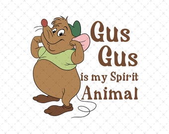 Gus Gus Spirit Animal PNG SVG - Funny Cartoon Mouse (Digital Download)
