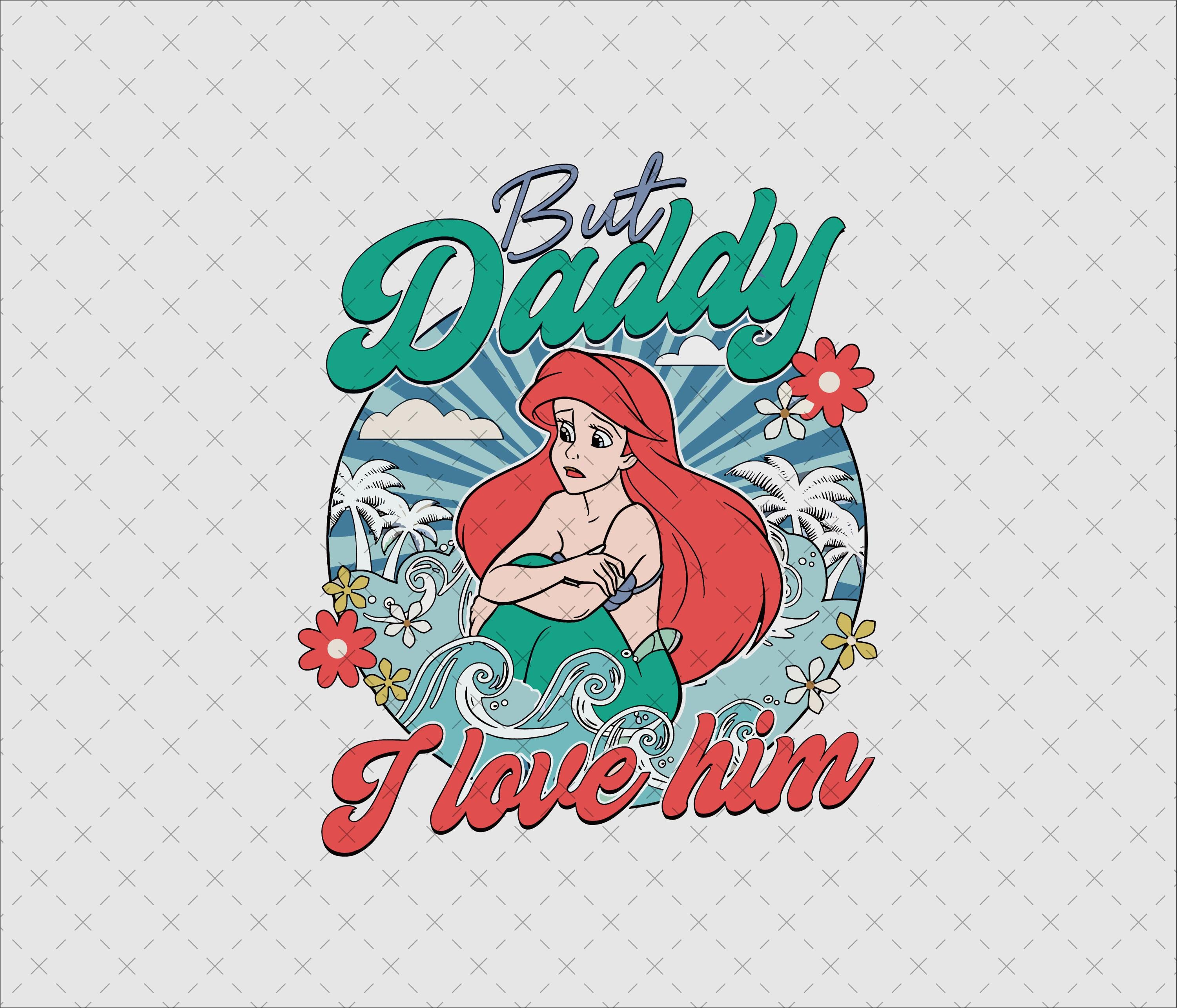 アリエルプリンセス PNG SVG、でもパパ大好き、即時ダウンロード可能な