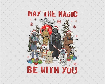 Möge die Magie mit Ihnen sein Weihnachten Png, sofortiger Download, Urlaub Weihnachten Gruppe Shirt, PNG SVG-Datei