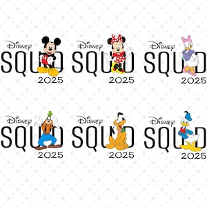 Bundle Squad 2025 Svg, Family Vacation Svg, Vacay Mode Svg, Family Trip Svg, Magical Kingdom Svg, Svg, Png Files For Print Sublimation