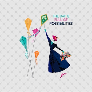 Mary Poppins PNG, Design praticamente perfetto, Arte viaggio ragazza, Clipart vacanze in famiglia, Maglietta Comfort Colors, File digitale parco a tema