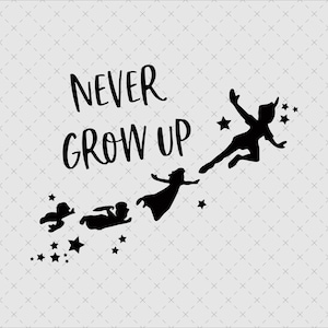 Never Grow Up, Never Grow Up Png, PngFile For Print, Kid Shirt Png, Peter Pan Png, Peter Pan Png, Peter Pan Birtday Png, Digital File