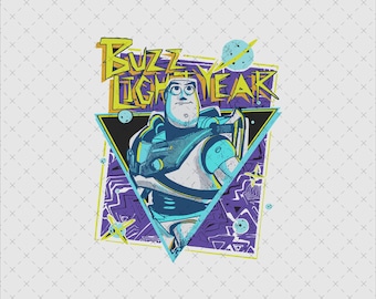 Buzz Lightyear PNG SVG, Clipart de Patrulheiro Espacial Retrô, Download Instantâneo, Design para Sublimação em Camisetas e Adesivos