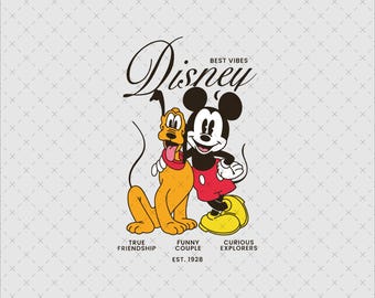 Retro Mickey and Company PNG, Family Vacation Bundle (Digital File)