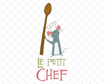 Le Petit Chef Mouse Svg Png, Cooking Rat Digital Download, Instant Download, Sublimation File