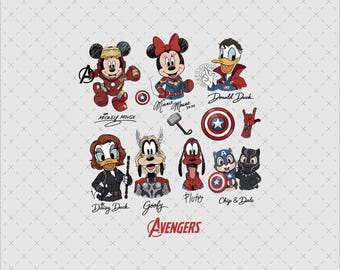 Mickey Mouse Avengers PNG Digital Download (Family Vacation Shirts, Party Decor)