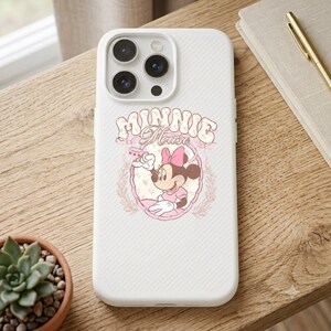 Retro Minnie Mouse png, instant download, bloemenroze coquette, sublimatie gezinsvakantieshirt afbeelding 4