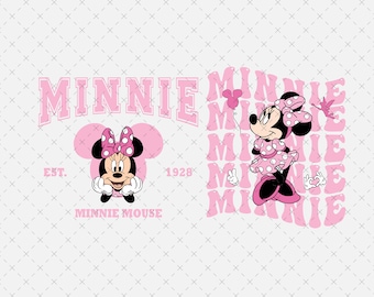 Minnie Mouse retrô em PNG, design para férias em família (arquivo digital)