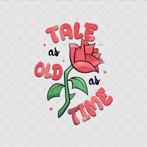 Beauty and the Beast, Retro Tale As Old As Time Belle's Book Shop Png, Retro Belle Png, Retro Beauty and the Beast Png, Belle Princess Png