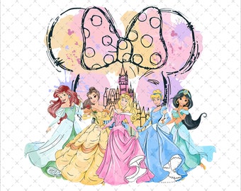 Vintage Princesses PNG SVG, Family Trip, Magical Kingdom (Digital File)
