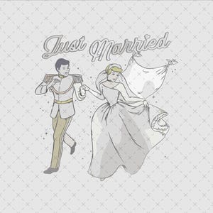Just Married Png, Cinderella Couple Png, Bachelorette Comfort Colors Png, Bridal Party Png,  Wedding Png, Magical Kingdom Png, Digital File